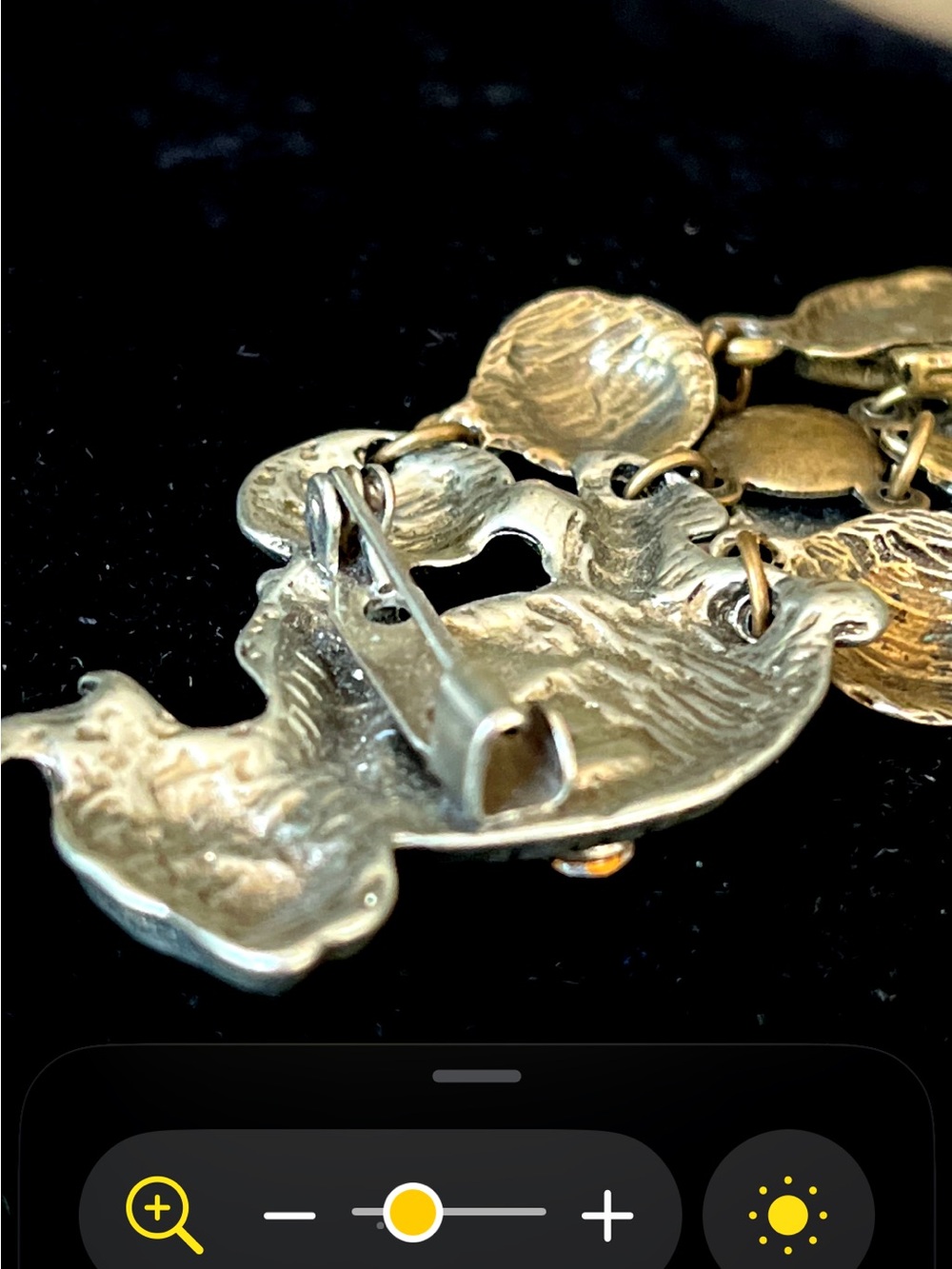 Vintage Gold-Tone Elephant and Circus Charm Brooch - Picture 8 of 10